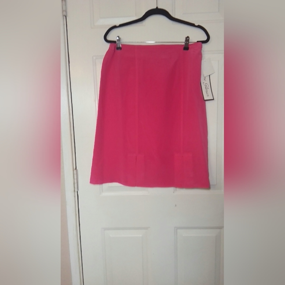 Diane Gilman Bold Pink A-Line Skirt